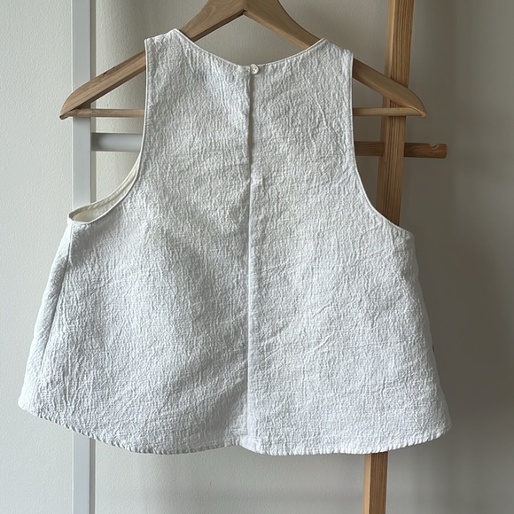 White textured crop top - Picture 4 of 4